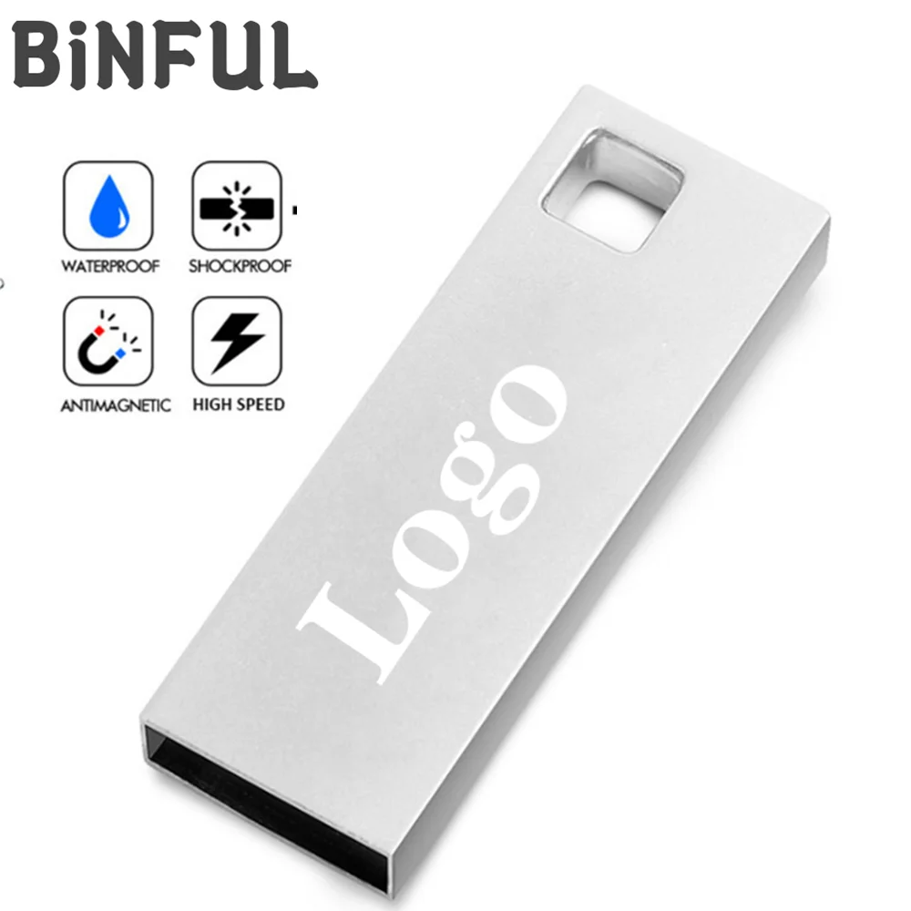 

BiNFUL Pen Drive Metal Usb Flash Drive 4GB 8GB 16GB 32GB Pendrive 64GB 128GB 256GB 512GB High Speed 2.0 Waterproof Memory Stick