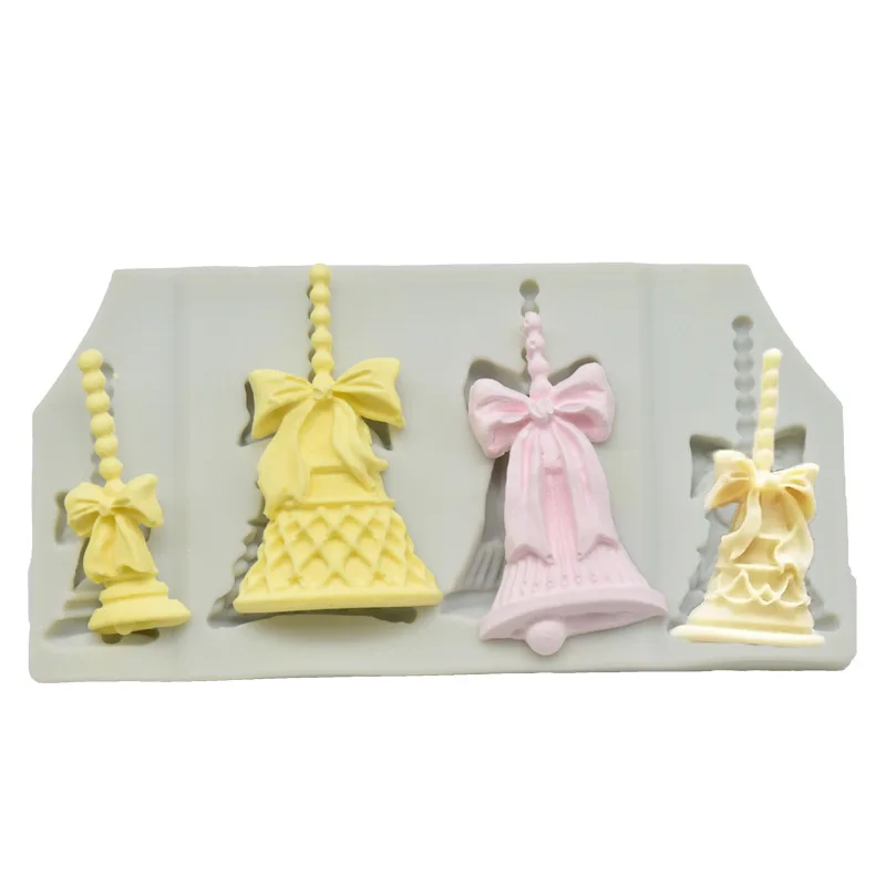 Рождественские колокольчики силиконовая форма для торта шоколадные конфеты