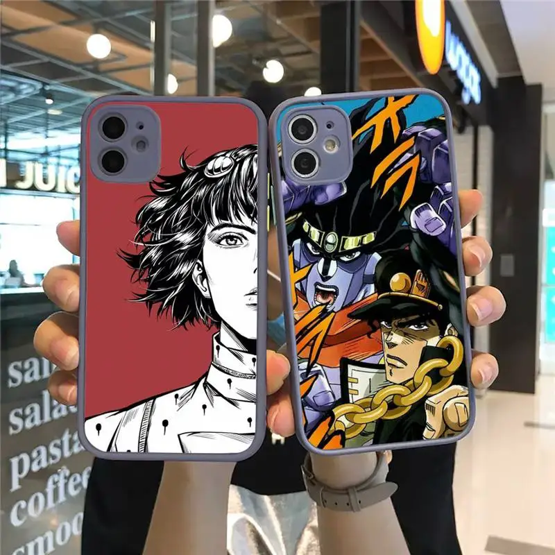 

JoJo Bizarre Adventure Phone Case Matte Transparent for iPhone 7 8 11 12 s mini pro X XS XR MAX Plus cover funda