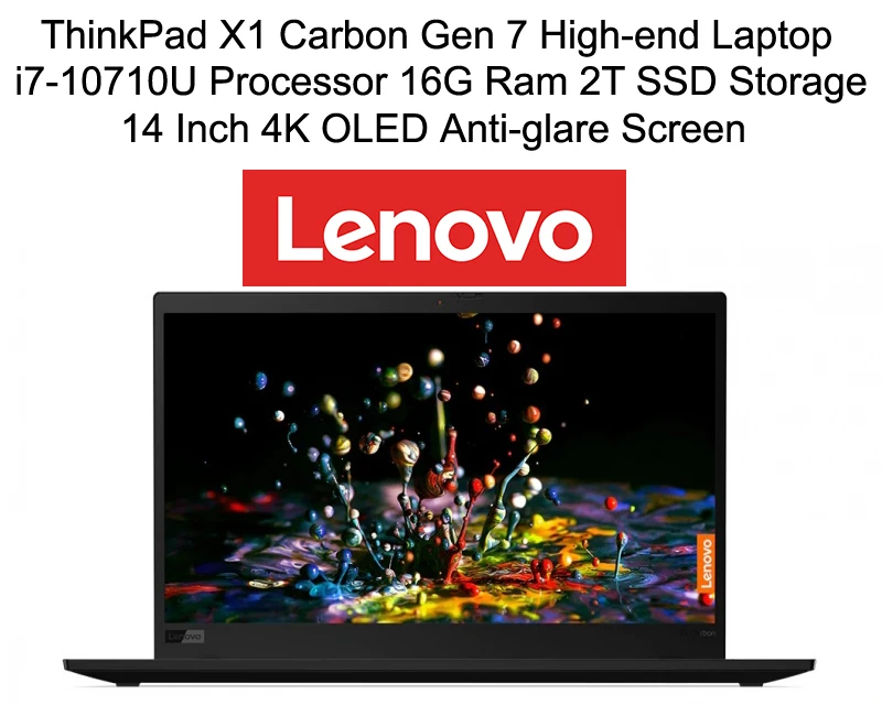 Ноутбук Lenovo ThinkPad X1 Carbon Gen 7 10 поколения 16 ГБ ОЗУ 14 дюймов 4K 4G LTE | Компьютеры и офис