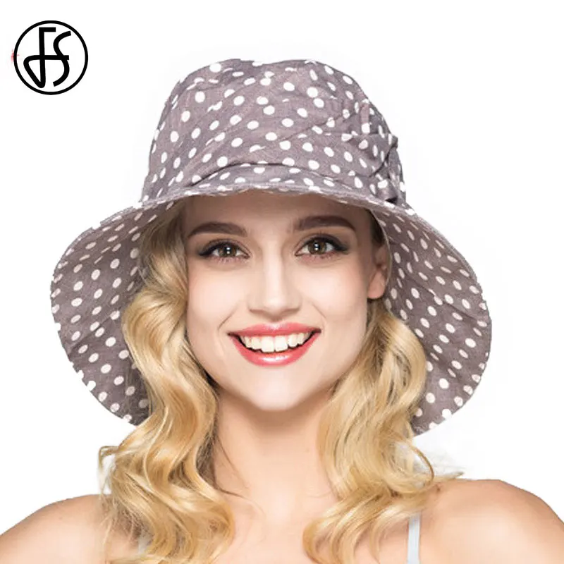 Женская хлопковая Панама с широкими полями FS складывающаяся Солнцезащитная