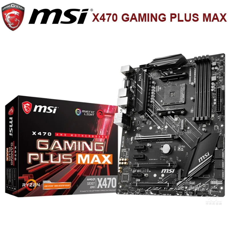 Сокет AM4 MSI X470 GAMING PLUS MAX системная плата AMD 64 Гб DDR4 оригинальная настольная