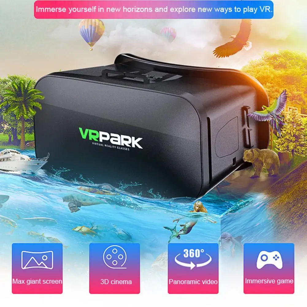

Очки виртуальной реальности 4K с панорамной игрой для смартфона, гарнитура для смартфона, очки, бинокль, видеоигра с линзами