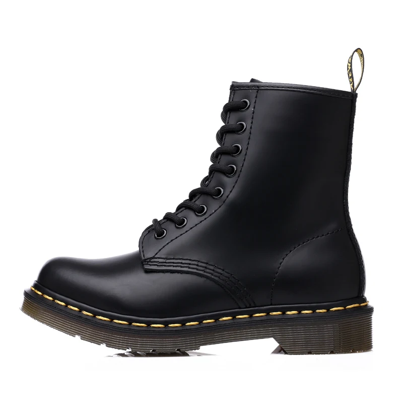 

Fashion Autumn Men s Boots Leather Warm Ankle Boots Couple High Top Waterproof Motorcycle Boots Plus Size Shoes 35-47