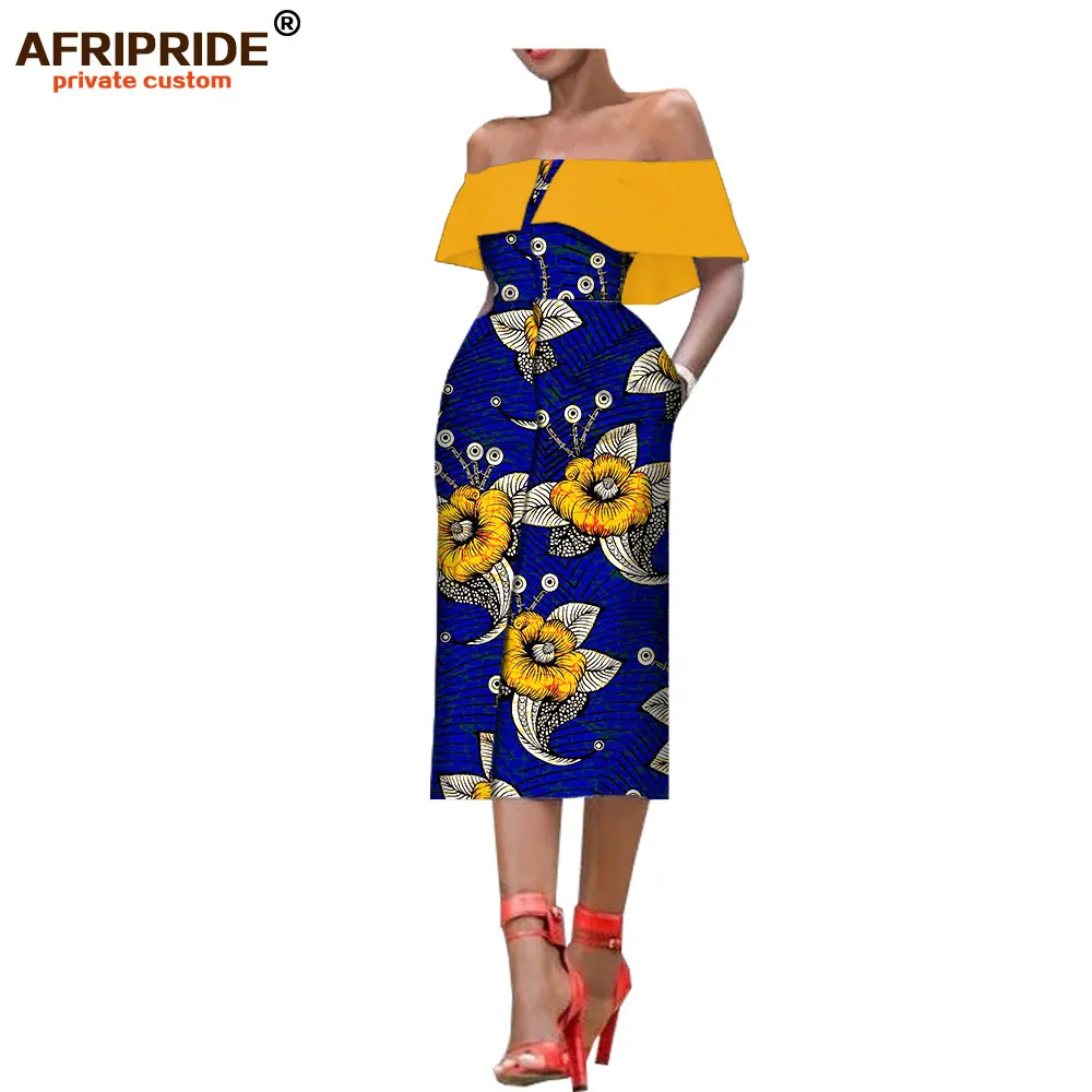 Летнее женское платье в африканском стиле, AFRIPRIDE, без рукавов, до середины икры, однобортное, без бретелек, Повседневное платье для женщин A7225159