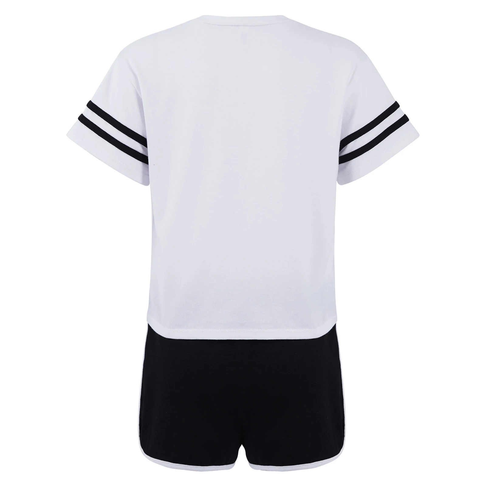 Комплект детской летней одежды для девочек 2021 детская спортивная футболка +