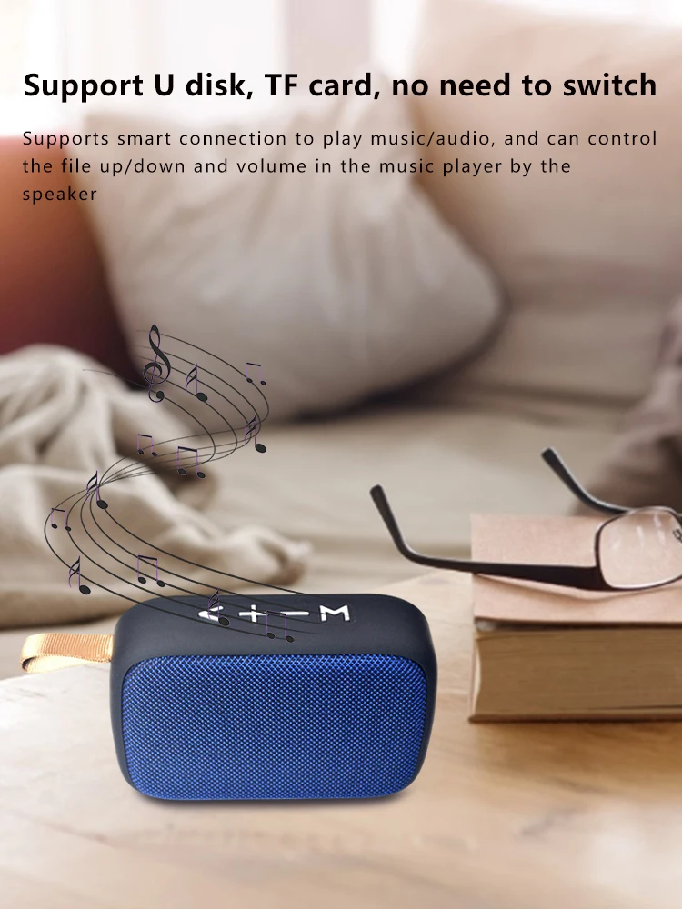 Маленький Bluetooth-динамик портативная беспроводная аудиоколонка мини-карта