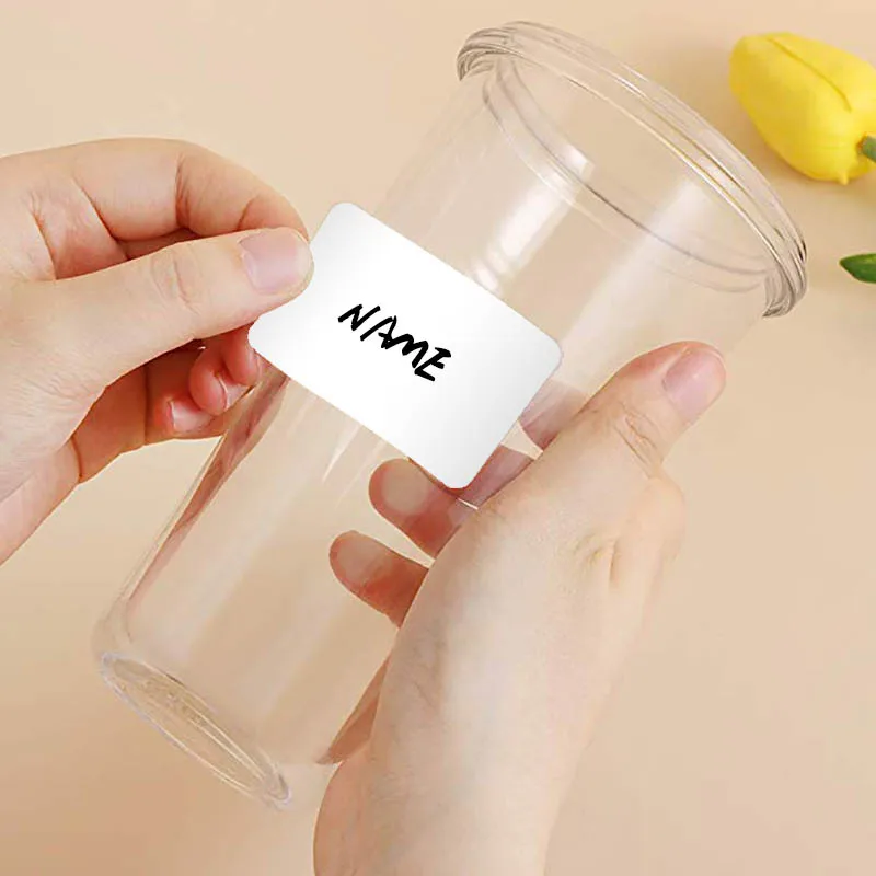 Белые DIY пустые Стикеры для водонепроницаемого письма стикеры s многоразовые