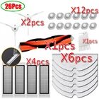 Новая основная щетка 26 шт.лот, фильтр НЕРА, боковая щетка, насадка на швабру для робота Xiaomi mijia roborock s50, s51, S55, xiaowa roborock 2