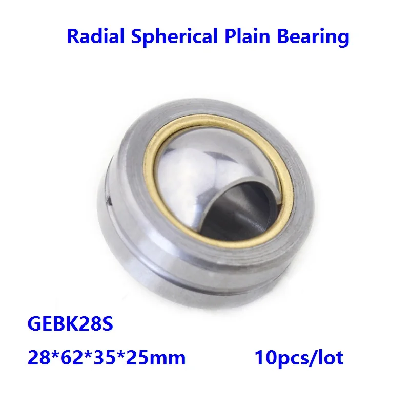 

10 шт./лот GEBK28S PB28 28 × 62 × 35 × 25 мм самосмазка для 28 мм вал радиальный сферический подшипник скольжения 28*62*35*25 мм