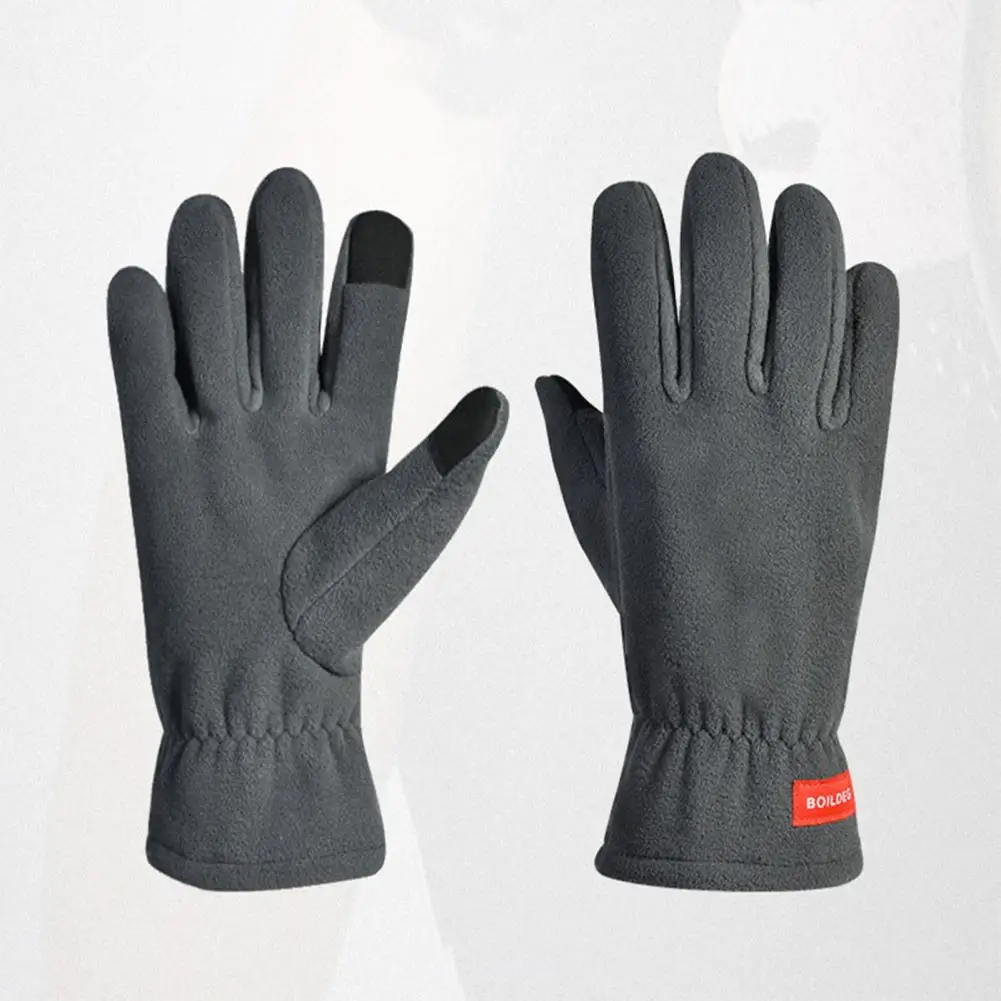 1 пара зимние двухслойные велосипедные перчатки с пальцами для сенсорных экранов