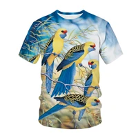 new little birdparrot t shirt 3d print streetwear men women fashion o neck short sleeve t shirts predator hip hop tees tops