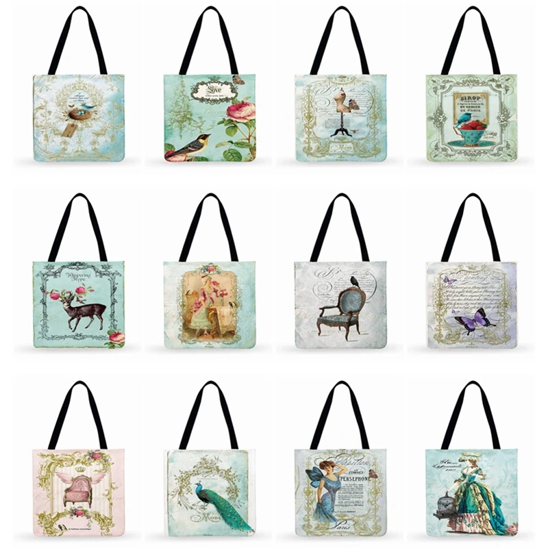 Женская Повседневная Сумка тоут с принтом французского дворца в викторианском