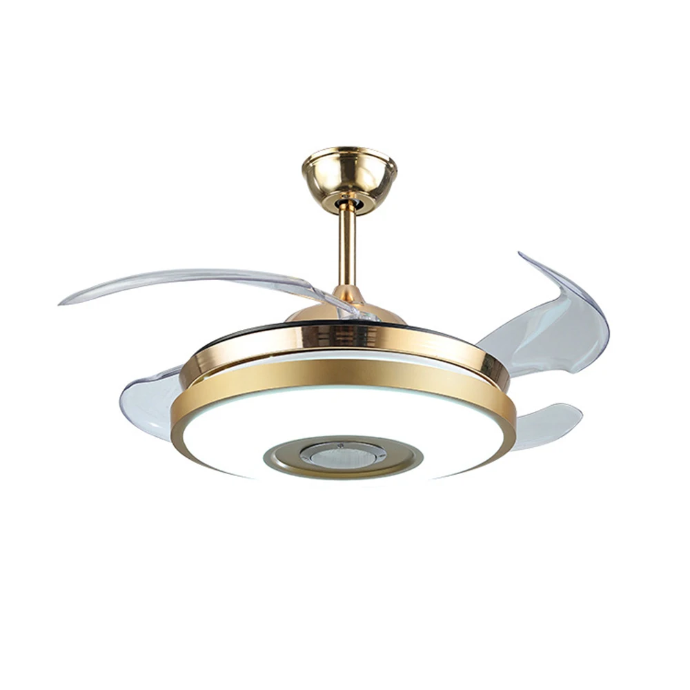 42 inch Invisible led Ceiling Fan with Light Remote Control Modern Lamps bluetooth 3 color plafond Lighting Dining Bed room | Лампы и