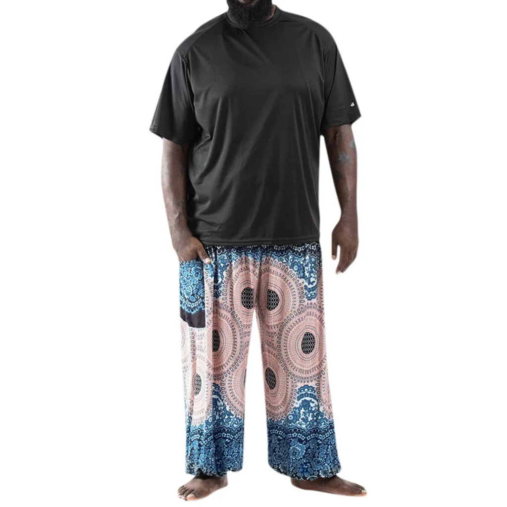 2019 Новое поступление мужские повседневные свободные хиппи широкие брюки Boho