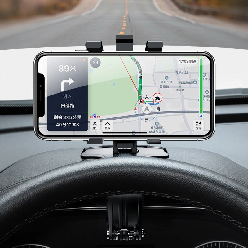 

New 360 Degrees Car Phone Holder Universal Smartphone Stands Car Rack Dashboard Support for Auto Grip Mobile Phone Fixed Bracket