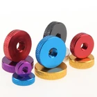 Плоская гайка M3 M4 M5 M6 с накатанной головкой, 10 шт., ручная гайка из алюминиевого сплава, винтовая втулка, гайка с накатанной головкой для радиоуправляемой модели FPV