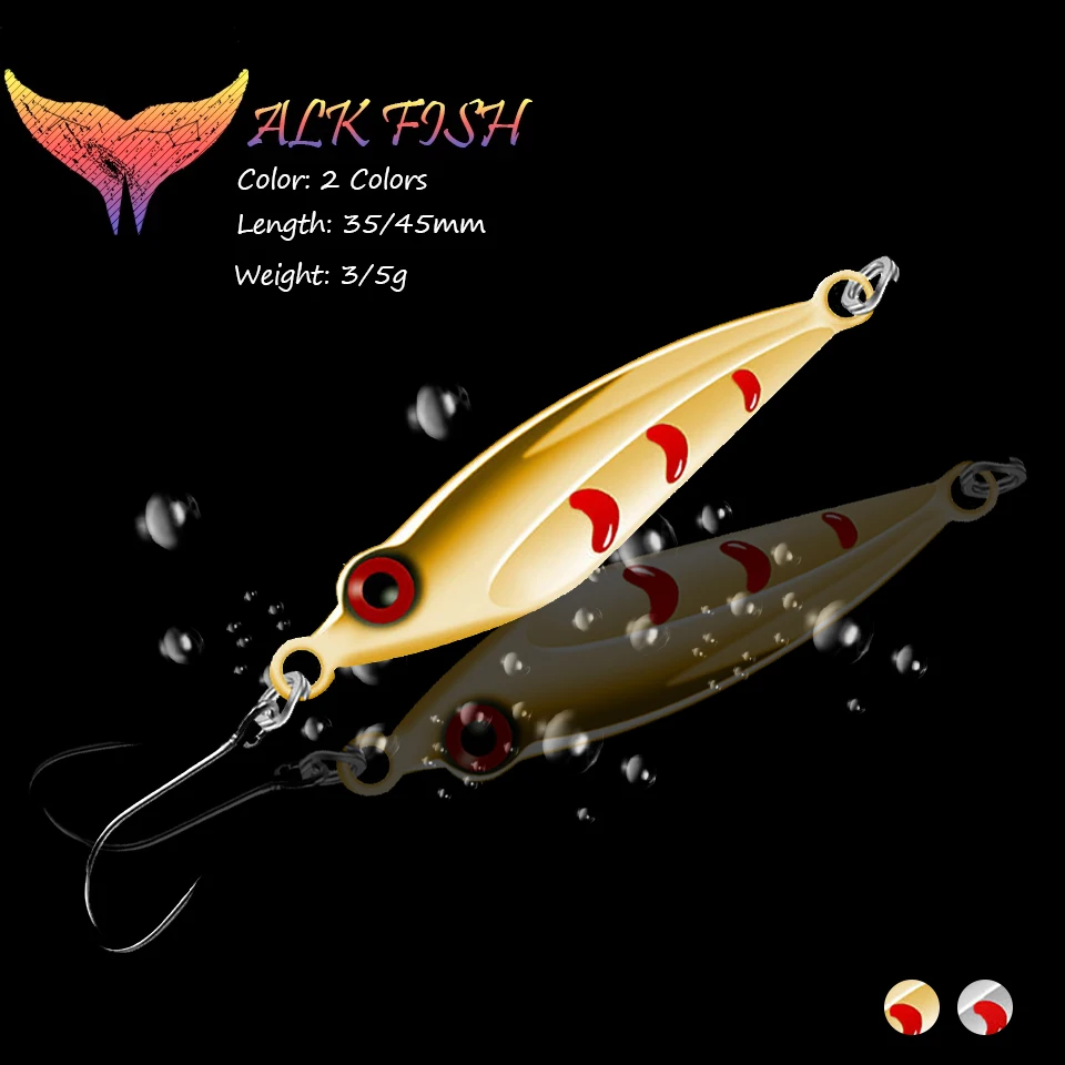 

WALK FISH приманка для рыбной ловли в виде ложки с блестками, 1 шт., 3 г, металлические тонущие приманки, приманка с блестками креветки, приманка с ...