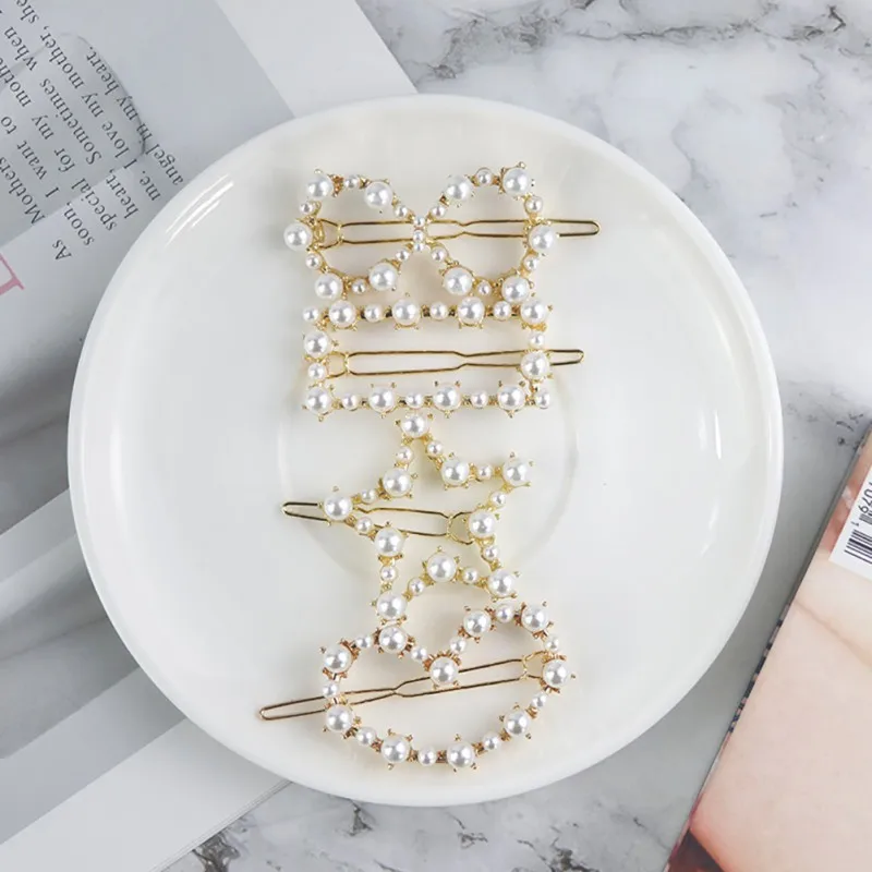 Новинка детские заколки для волос со звездами девочек милые с жемчугом вечерние