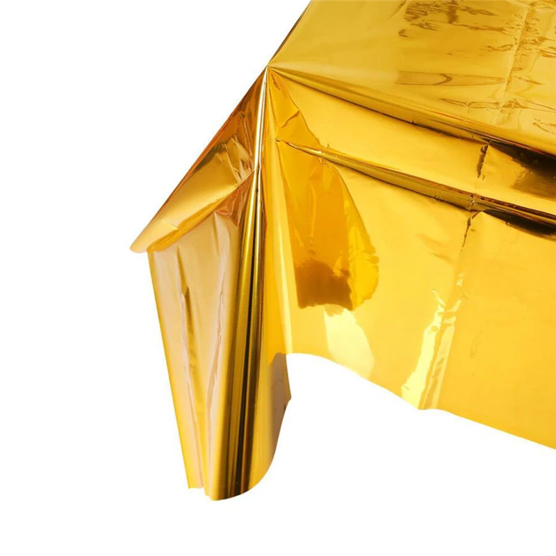 Водонепроницаемый розовое золото блестящая скатерть с блестками Круглый