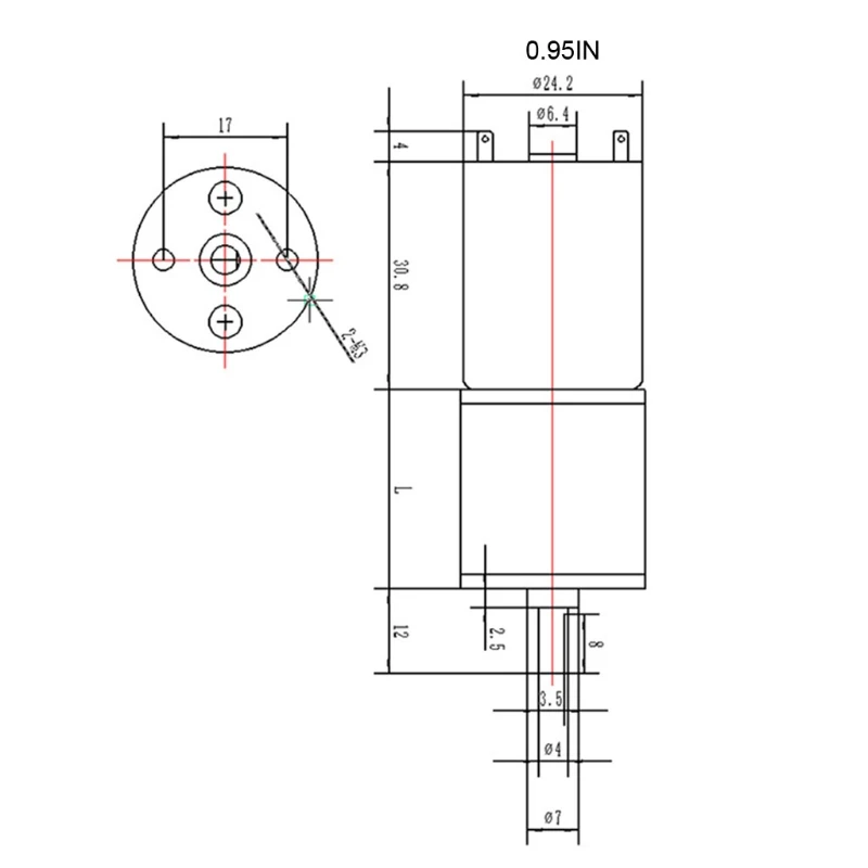 Электрический микро-редуктор с высоким крутящим моментом 6 в/12 В/24 В редукторный