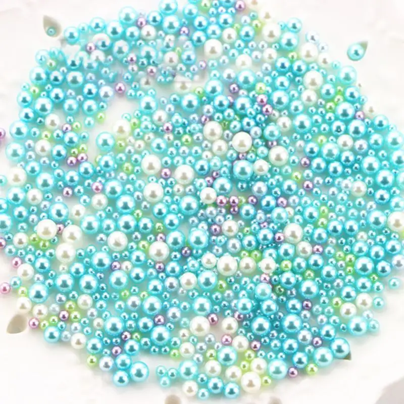 

About 500Pc 8Color Crystal Epoxy Pearl Jewelry Makeing Craft Filling Accessories