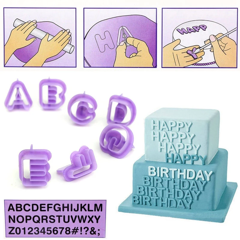 40 шт/1 Набор форма для выпечки торта буквы печенья помадка Алфавит Номер формы DIY