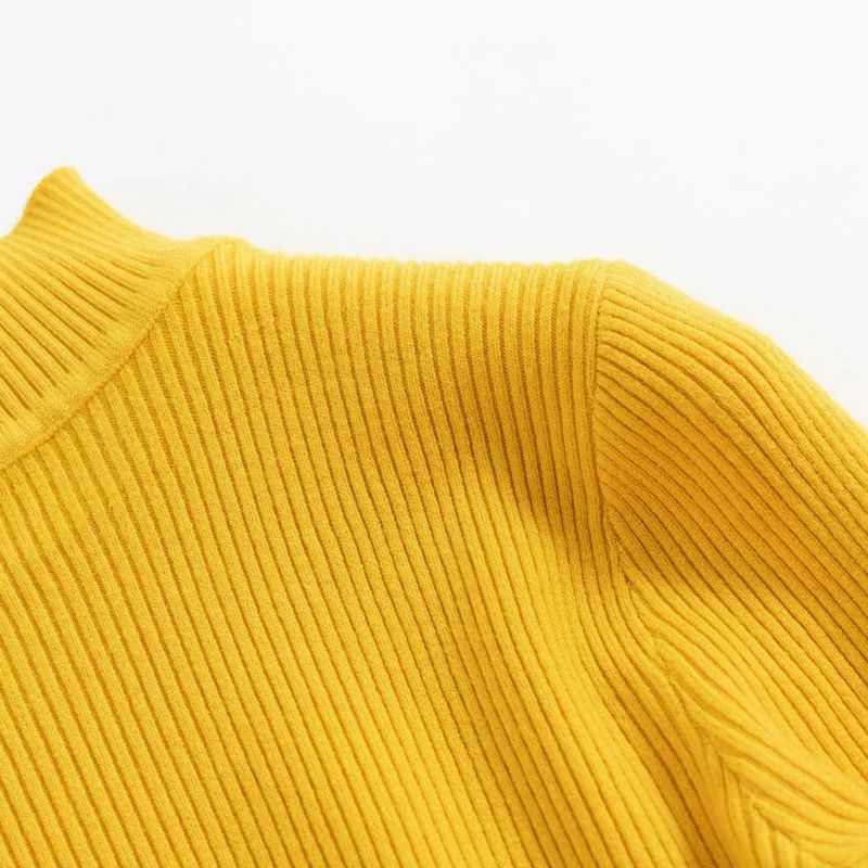 Женский свитер GOPLUS повседневный однотонный вязаный с высоким воротом на осень и