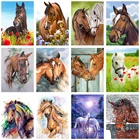 Алмазная живопись сделай сам, 5d Алмазная мозаика с изображением лошади, всесезонный единорога, Набор для вышивки крестом, украшение для стен, подарок ручной работы