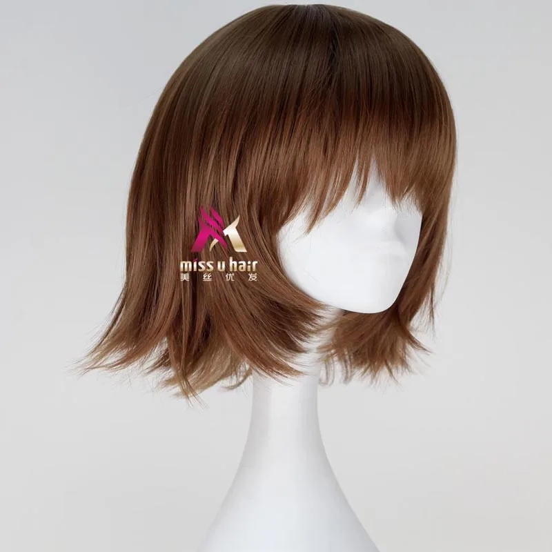 Парик для косплея Токийский Гуль Fueguchi Hinami короткие прямые коричневого цвета