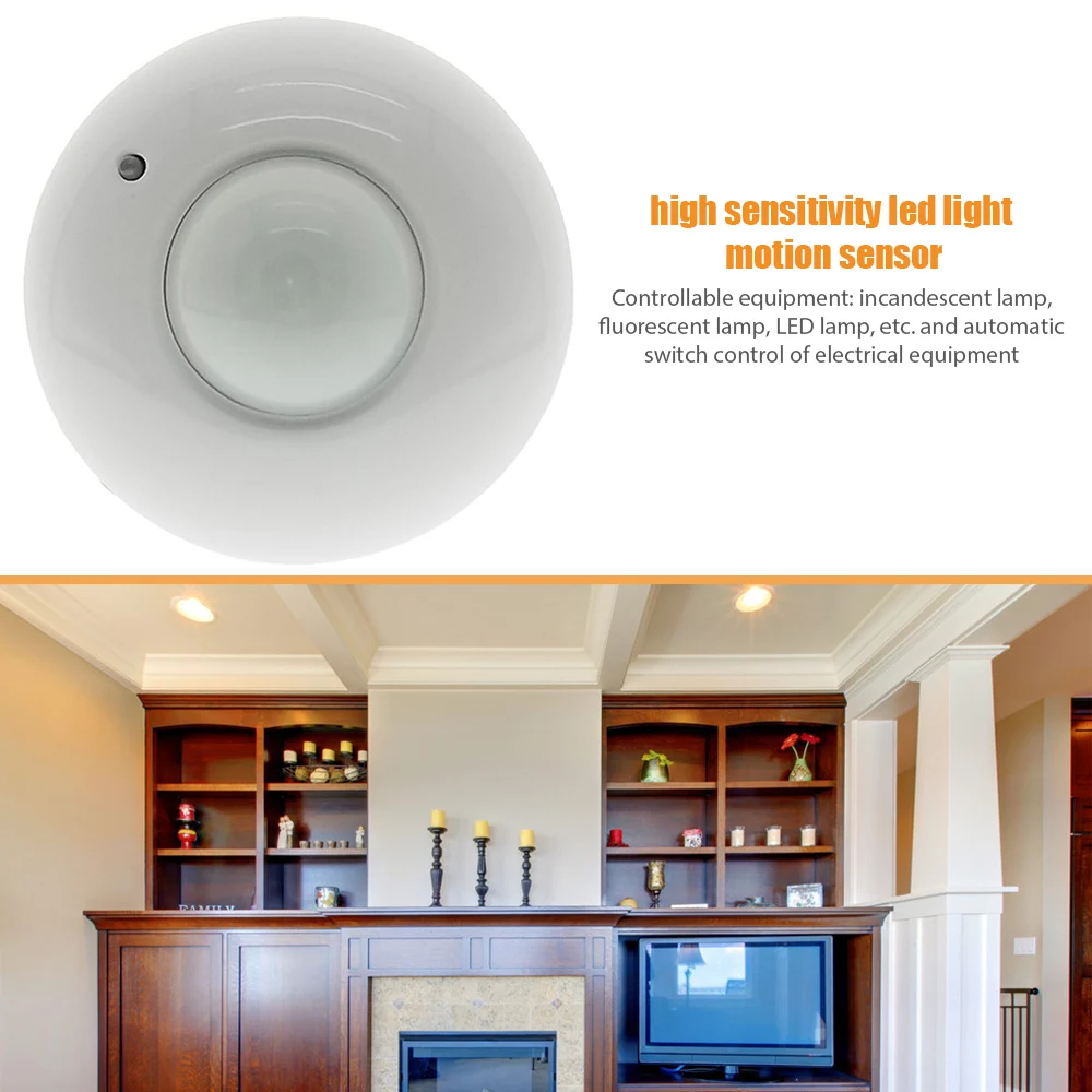 

P003-110-240V PIR Motion Sensor Switch High Sensitivity 360 Degree Automatic Ceiling Infrared LED Light Occupancy Sensor