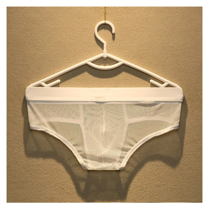 Мужское нижнее белье сексуальные трусы сетчатые прозрачные дышащие с низкой