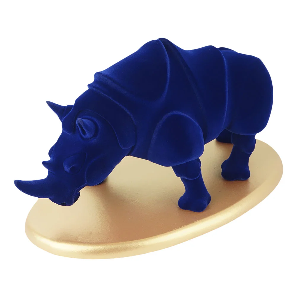 

1Pc Home Rhino Ornament Office Decor Craft Display Miniature Craft Desktop Ornament