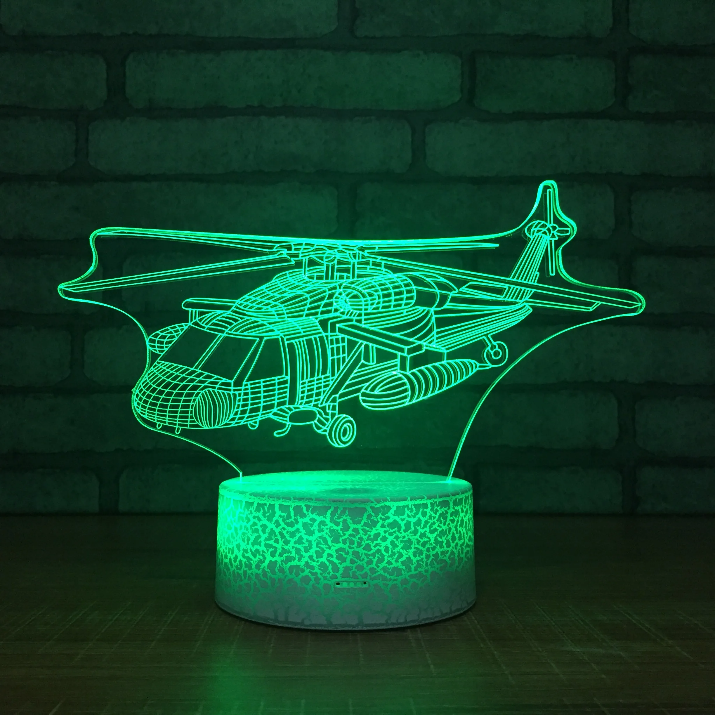 3D светодиодный ночсветильник 7 цветов с дистанционным управлением USB настольная