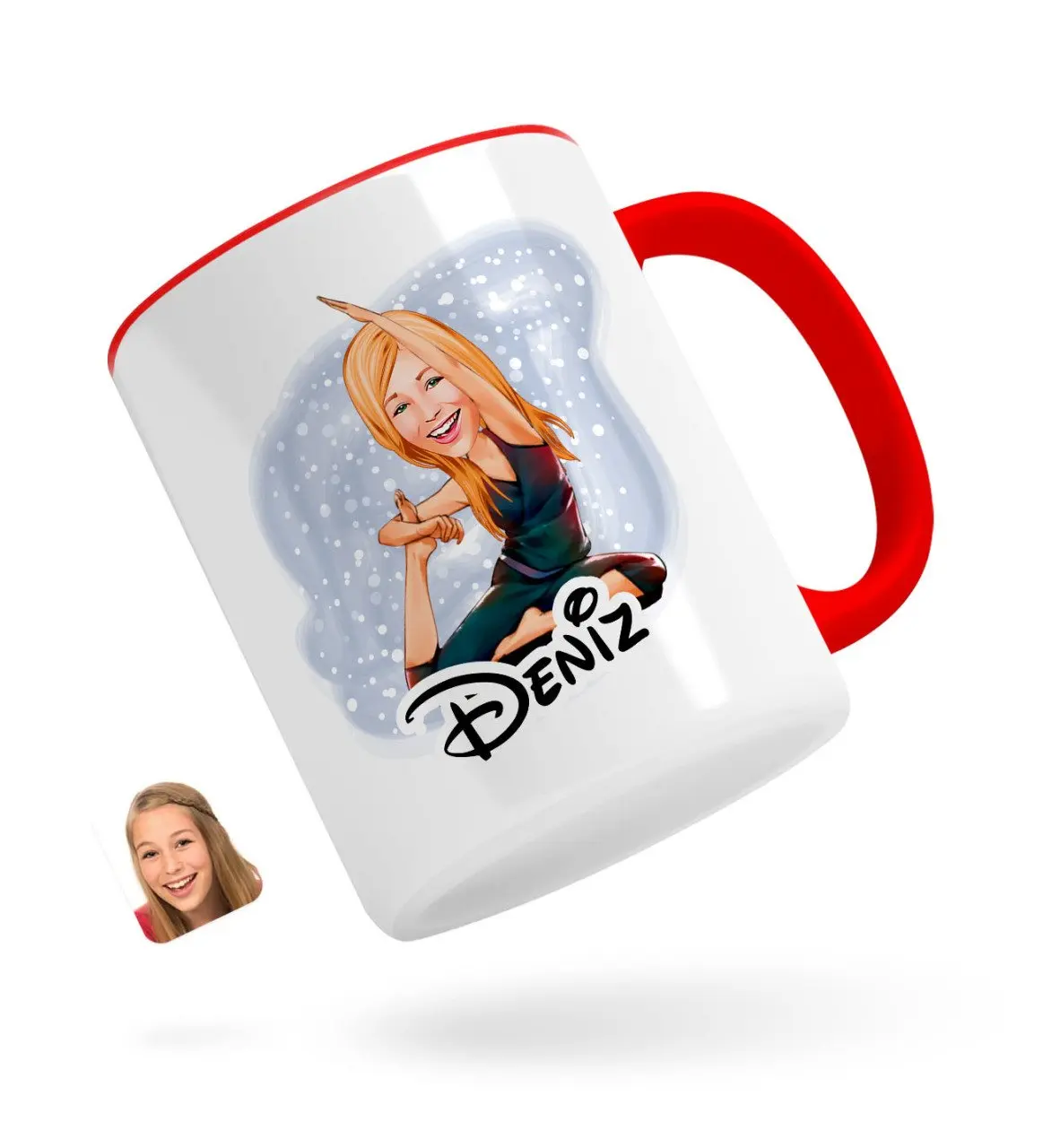 

Персонализированные Для Женщин Йога карикатура Красного кружка Bardak-2