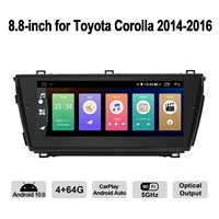 android 10 0 double din gps map car radio player autoradio tape recoder 8 8 inch 1280480 ips for toyota corolla 2014 2015 2016