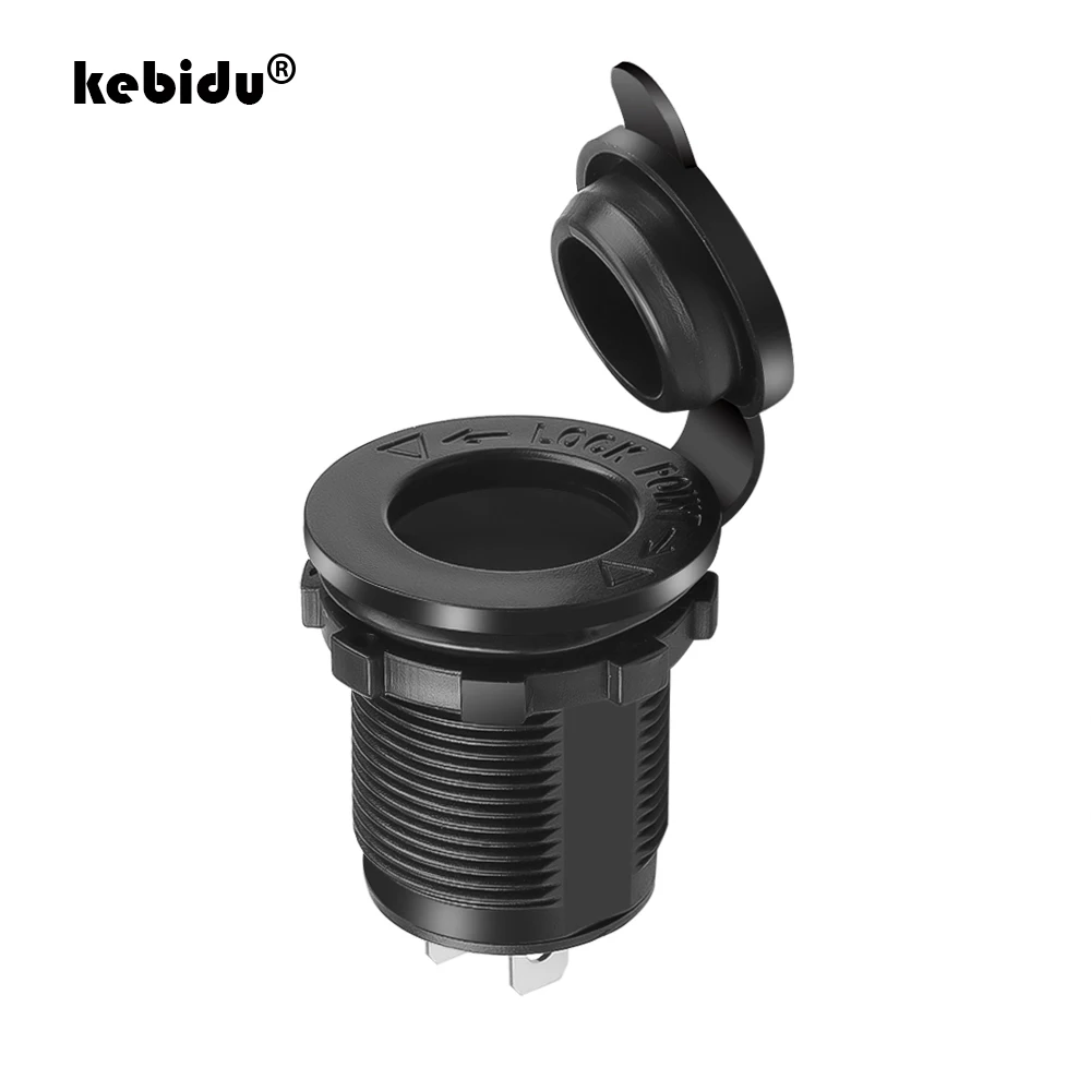 Kebidu 12 24V Мощность гнездо Пластик прикуриватель адаптер штекер Водонепроницаемый