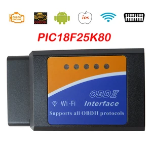 Сканер PIC18F25K80 ELM327 Wi-Fi V1.5 OBD2 для iOS считыватель кодов автомобиля Elm-327 Wi-Fi V 1,5 Wi-Fi ELM 327 OBD 2 Автомобильные диагностические инструменты