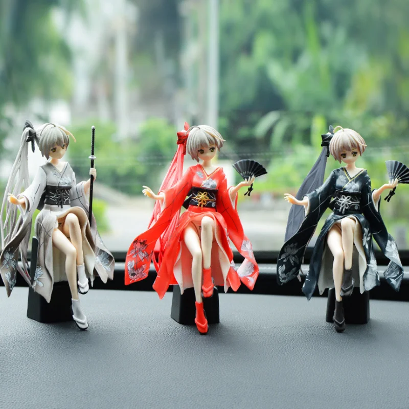 

PVC Anime Beauty Doll Model Toys Car Decoration ACG Cartoon Car Interior Center Console Auto Ornaments Car Accessories Gift