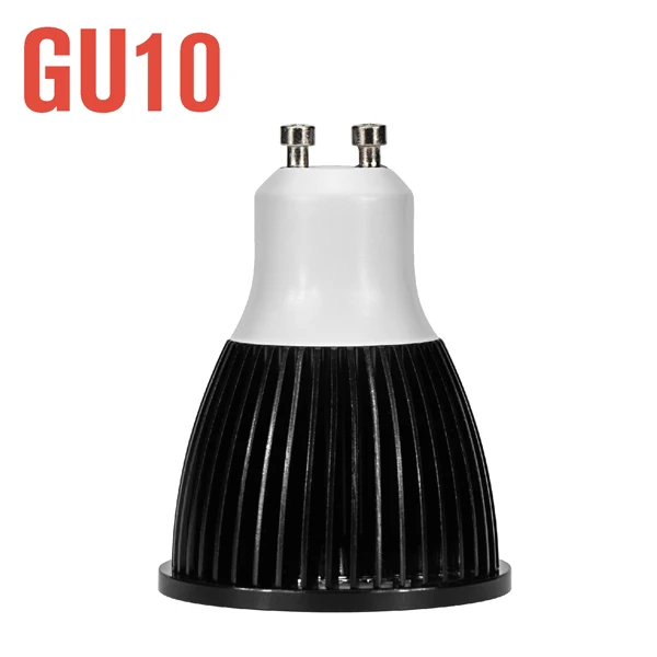 GU10 4 шт. Светодиодный точечный светильник GU10 MR16 E27 E14 дневной холодный теплый белый светильник для выращивания 220 в 240 В светодиодный COB Чип для вниз светильник Настольная лампа Lampara - Испускаемый цвет: GU10