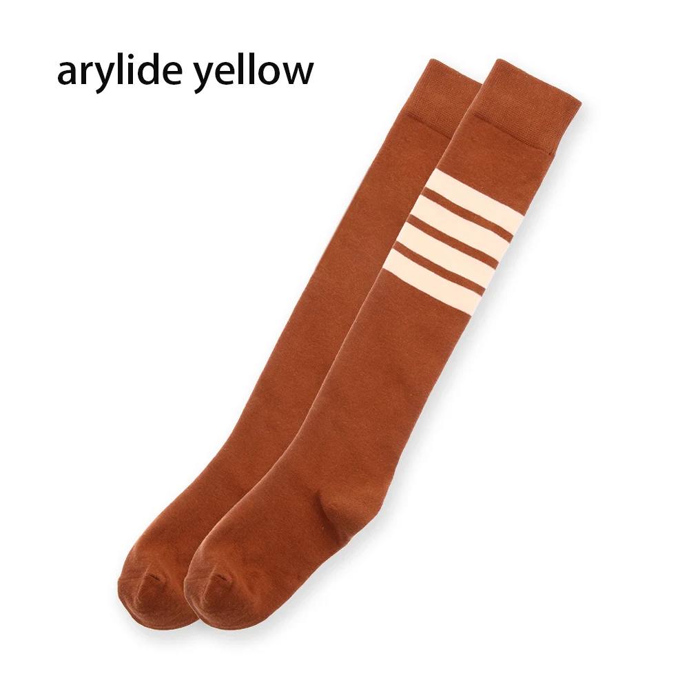 arylide yellow 1 пара новых носков модные чулки повседневные Хлопковые гольфы выше колена акриловые высокие носки женские зимние гольфы для девочек - Цвет: arylide yellow