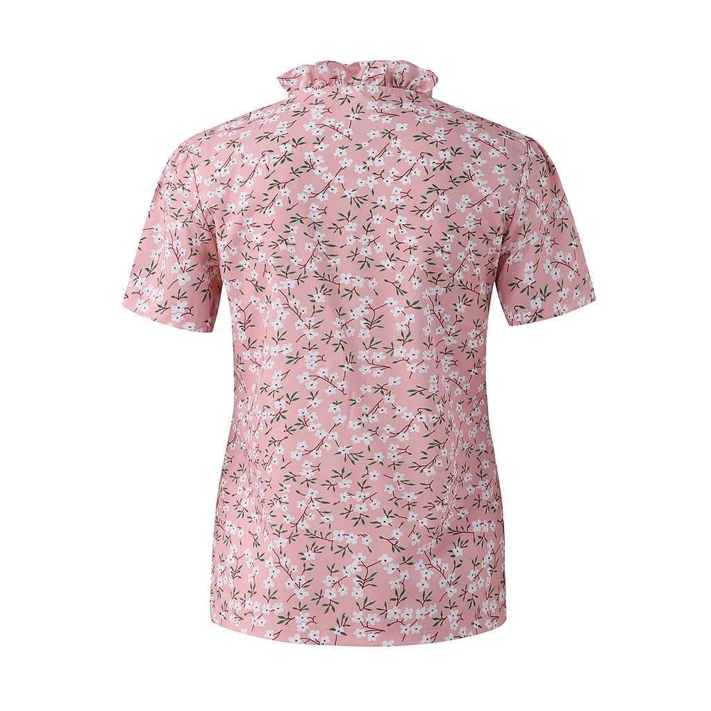 

Women Tee Tops Short Sleeve V neck Loose Blouse New Femal Ladies Sexy Clothing Office Lady Shirts Summer Fashion Blouses