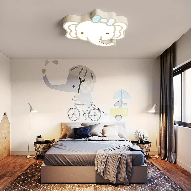 

Baby Boys Girls Child Children Kids Room Light Bedroom Lamp Ceiling Led Lighting Cute Animal Elephant Ceiling Light Lamp Nursery