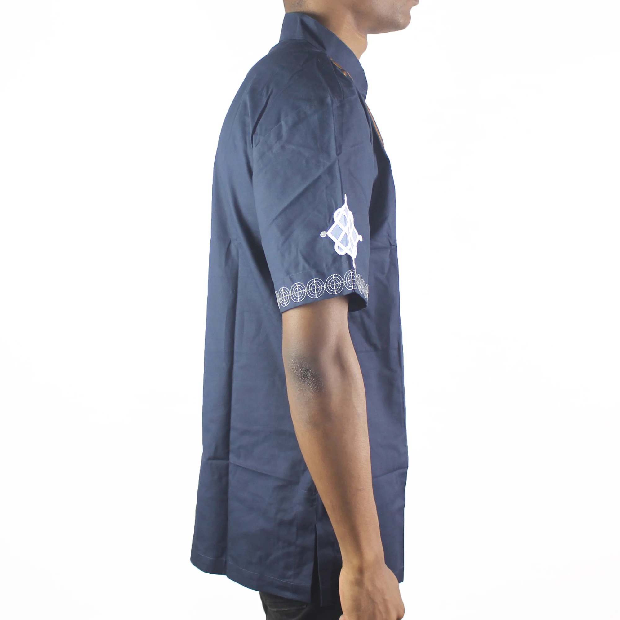 Мусульманская футболка с абстрактной вышивкой мужские этнические топы