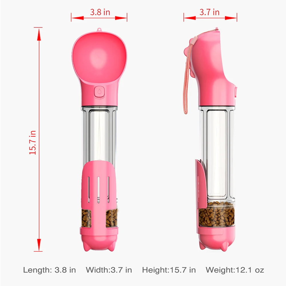 

Pet Dog Water Bottle Multifunction Perros Travel Puppy Drinking Feeder Bowl Outdoor Mascotas Water Pet Accessories