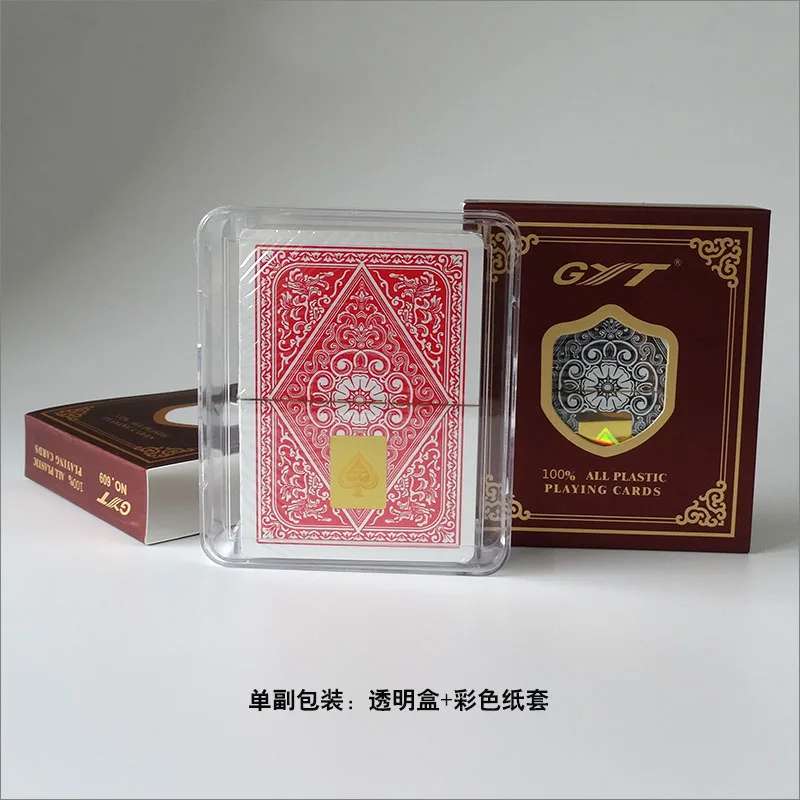 Покерная карта GYT 2 шт./лот пластиковая игральная 100% моющаяся Двусторонняя