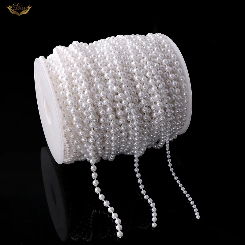 

9 метров/упаковка, цепочка из жемчуга с имитацией жемчуга