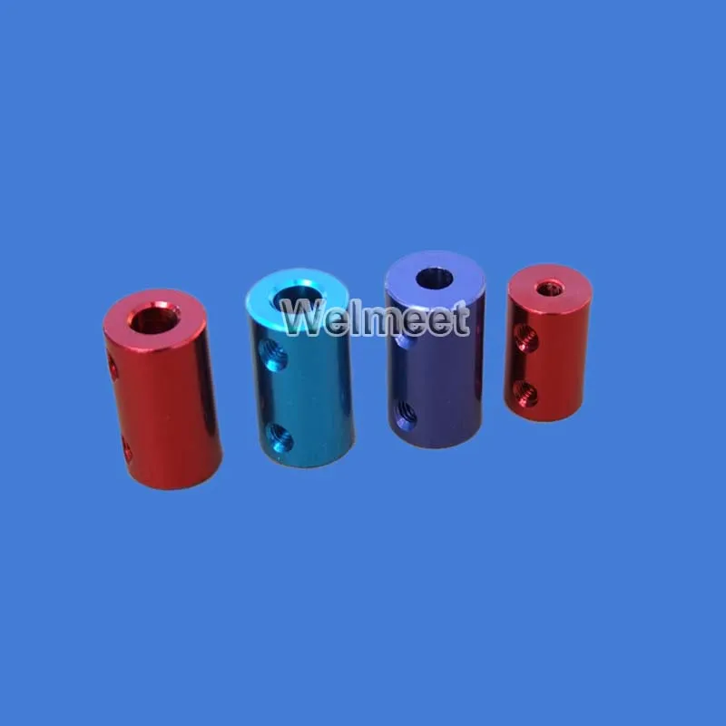 Aluminum Rigid Shaft Coupler with Multiple Sizes - 2mm, 3mm, 3.17mm, 4mm, 5mm, 6mm, 6.35mm, 7mm, 8mm, and 10mm - for Motor Connector and Rigid Coupling image 3