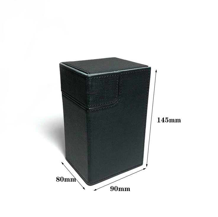 

Mid-Large Size Card Case Deck Box Black Storage Box For Board Game Cards MTG/TCG/PKM/PTCG/YGO Yugioh Can Hold 80+ Cards