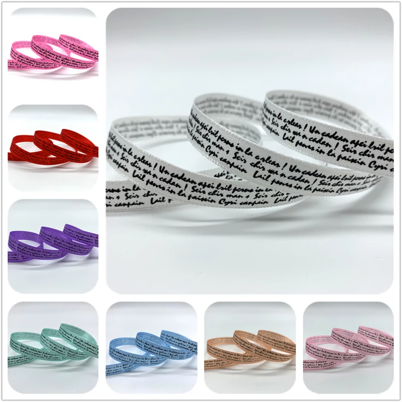 5 ярдов 10 мм полиэфирная лента печатные текстовые ленты ручной работы дизайн для